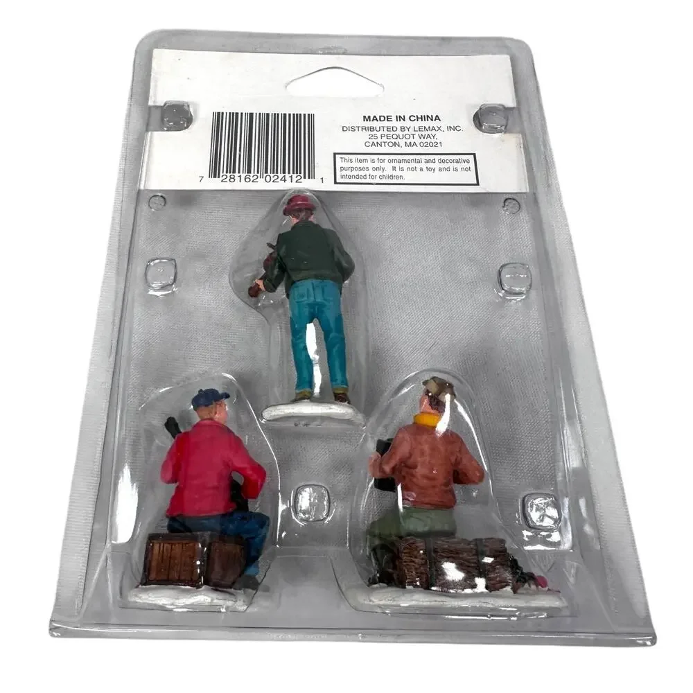 Vintage‎ Lemax Village Collection Yuletide Jamboree Figurine Set 3 #192257